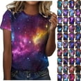 thumbnail image 1 of QATAINLAV Merry Christmas Shirts for Women Novelty Letter Graphic Print Tees Tops Short Sleeve Crew Neck Blouse Holiday Clothes Xmas Gifts Wine XXL Ofertas Del Dia de Hoy Relampago, 1 of 5