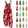 thumbnail image 1 of QATAINLAV Overalls for Women Summer Casual Baggy Rompers Linen Onesie Wide Leg Jumpsuits with Pockets Beach Outfits, Gray, XL, 1 of 6