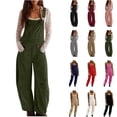 thumbnail image 1 of QATAINLAV Overalls for Women Loose Fleece Warm Winter Jumpsuits Casual Adjustable Strap Long Rompers with Pockets, Navy, M, 1 of 6