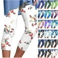 thumbnail image 1 of QATAINLAV Oversized Leggings for Women Milk Silk Soft Cropped Yoga Pants Trendy Printed Running Legging Capris High Waisted Gym Tights White M, 1 of 6