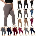 thumbnail image 1 of QATAINLAV Plus Size Butt Lifting Leggings for Women Tummy Control High Waist Yoga Pants Solid Color Flared Workout Leggings, Coffee, XL, Gifts for Mom, 1 of 6
