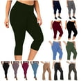 thumbnail image 1 of QATAINLAV Plus Size Leggings for Women High Waisted Tummy Control Cropped Yoga Pants Workout Running Legging Capris, Army Green, XL, Gifts for Mom, 1 of 7