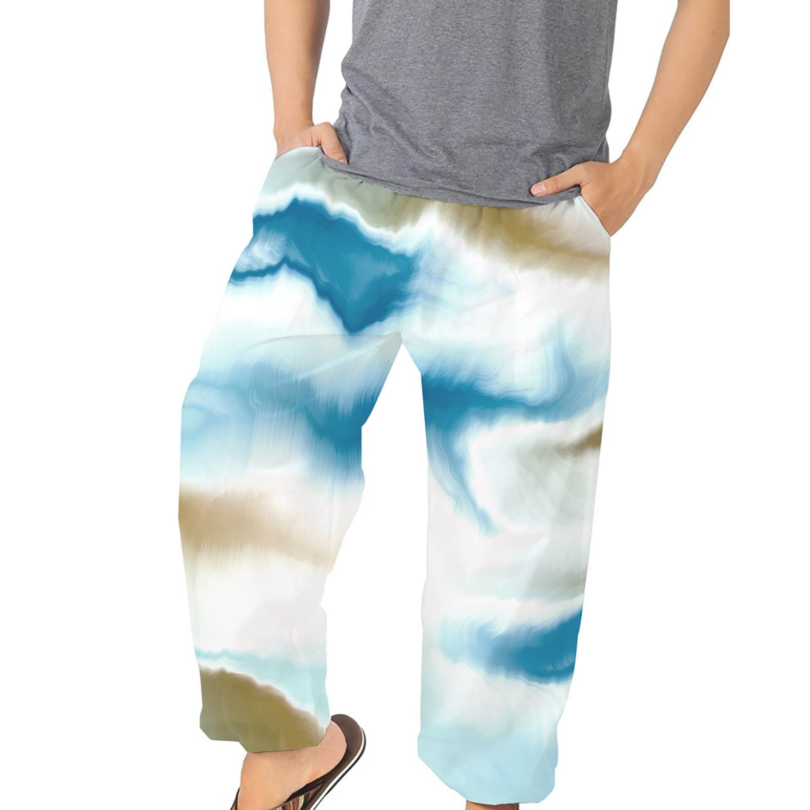 QATAINLAV Plus Size Men Pants 4 Way Stretch Beach Pants with Pocket