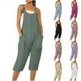 thumbnail image 1 of QATAINLAV Rompers for Women Loose Eyelet Embroidery Adjustable Strap Short Overalls Summer Casual Comfy Jumpsuits with Pockets 2025 Beach Vacation Outfits Purple S Christmas Clearance, 1 of 6