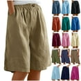 thumbnail image 1 of QATAINLAV Running Shorts for Women, Bermuda Shorts for Women Trendy Summer 2025 Beach Drawstring Knee Length Shorts Loose Fit Going Out Shorts Sale of the Day Wine S, 1 of 8