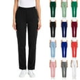 thumbnail image 1 of QATAINLAV Scrubs Pants for Women Casual Elastic Waist Straight Leg Sweatpants Solid Color Work Uniforms with Pockets, Green, S, 1 of 5