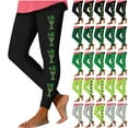 thumbnail image 1 of QATAINLAV Seamless Leggings for Women 2025 St Patricks Day Shamrock Clover Print Yoga Pants Casual High Waisted Tummy Control Stretchy Tight Leggings Green S, 1 of 5