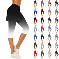 thumbnail image 1 of QATAINLAV Skirted Legging Pants for Women Tummy Control Floral Printed Gym Athletic Dress Capris Summer Running Sport Capris Leggings Gray XXL Ropa de Verano Para Mujer, 1 of 7