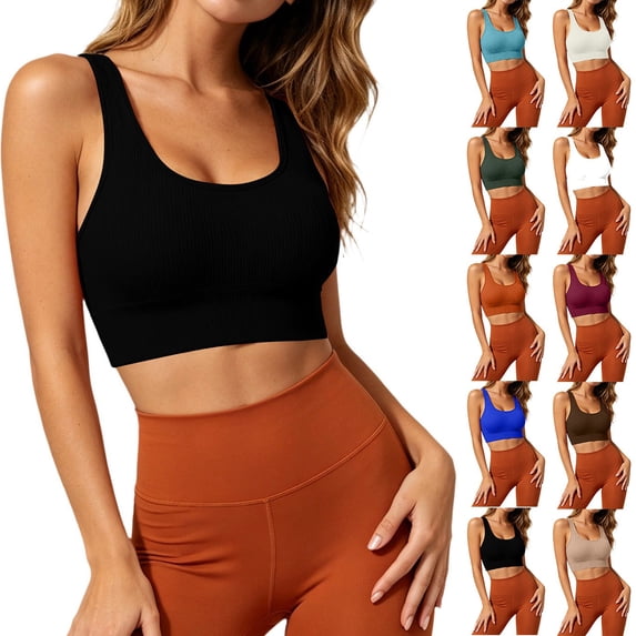QATAINLAV Smoothing Scoop Wireless Bra for Women No Underwire Full Coverage Seamless Sport Bras Yoga Sport Shapewear Blue M