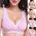 thumbnail image 1 of QATAINLAV Sports Bra for Women Crossover Deep V-neck Support Bralette Trendy Polka Dot Print Underwear Lightening Sales, Pink, 1 of 4