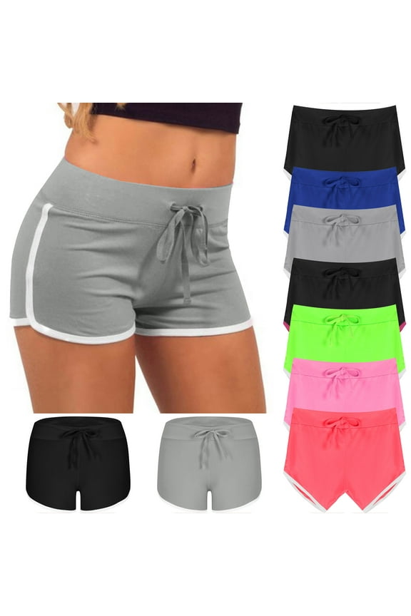 Womens Sweat Shorts Summer Drawstring Lounge Shorts Elastic Waist Athletic Running Shorts Pink M