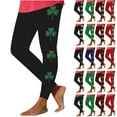 thumbnail image 1 of QATAINLAV St. Patrick's Day Leggings for Women Irish Green Clover Leaves Workout Tights Gym High Waist Soft Stretchy Yoga Pants Pink M, 1 of 3