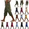 thumbnail image 1 of QATAINLAV Capri Pants for Women 2026 Summer Side Button Cropped Pants Casual Drawstring Beach Capris with Pockets Vacation Outfits Army Green M, 1 of 6