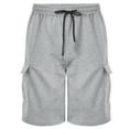 thumbnail image 1 of QATAINLAV Sweat Shorts for Men Casual Drawstring Elastic Waist Cargo Shorts with Multi-Pockets Outdoor Basic Solid Color Workout Shorts Lighten Sales of The Day Gray M, 1 of 6