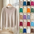 thumbnail image 1 of QATAINLAV Sweaters for Women Thin Long Sleeve Hollow Out Crewneck Cable Knit Pullover Jumper Tops Daily Work Office Tunic, 1 of 6
