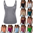 thumbnail image 1 of QATAINLAV Tank Tops for Women Summer Sleeveless Scoop Neck Workout Vest Casual Ribbed Knit Cami Shirts Undershirts Hot Pink XXXXL, 1 of 7