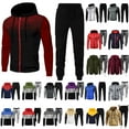 thumbnail image 1 of QATAINLAV Track Suits for Men Hoodie Matching Joggers Sweatpants 2 Pieces Sets Casual Full Zip Hooded Sweatshirts and Pants Sports Outfits Ofertas Flash Del Dia Black XL, 1 of 3
