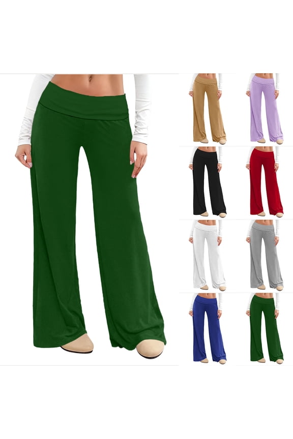 Wide Leg Yoga Pants for Women Casual Loose Cozy Sweatpants Elasitc High Waisted Flowy Trousers Gray S