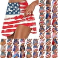 thumbnail image 1 of QATAINLAV Women Patriotic Skorts 4th of July Tennis Skirt Summer Casual High Waisted Flowy Yoga Shorts American Flag Fake Two Piece Trouser Skirts Birthday Gifts Blue L, 1 of 6