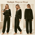 thumbnail image 1 of QATAINLAV Women's 2 Piece Flannel Pajama Set Long Sleeve Cute Pjs Sleepwear Fall Winter Homewear, 1 of 11