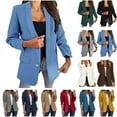 thumbnail image 1 of QATAINLAV Women's Blazer Business Casual Lapel Collar Open Front Cardigans Long Sleeve Work Office Suit Jacket, Red, XXL, 1 of 9