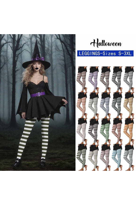 Women's Fashion Stripe Printed Leggings Elastic High Waisted Workout Yoga Pants Halloween Tight Bottoms, Camouflage, M, Gifts for Mom