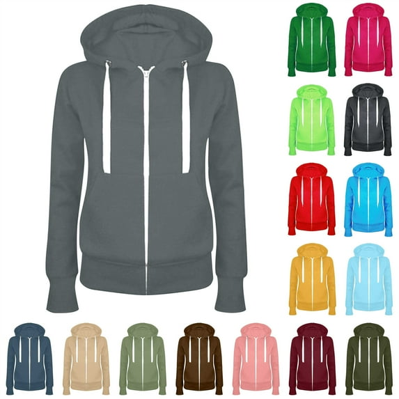 QATAINLAV Women's Fleece Zip up Hoodies Lightweight Long Sleeve Hooded Sweatshirts Loose Workout Jackets with Pockets, Wine, L