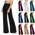 thumbnail image 1 of QATAINLAV Women's High Waist Wide Leg Sequin Pants Fashion Sparkle Glitter Palazzo Trousers Carnival Outfits Black, 1 of 10