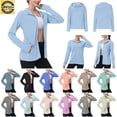 thumbnail image 1 of QATAINLAV Women's Long Sleeve Shirts Summer Lightweight Sun Protection Hoodie Jacket Full Zip Hiking Sun Shirt with Pockets Hot Pink XXXL, 1 of 8