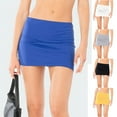 thumbnail image 1 of QATAINLAV Women's Mini Skirts Low Rise Bodycon Pencil Short Skirt Going Out Micro Skorts Streetwear White M, 1 of 8