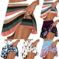 thumbnail image 1 of QATAINLAV Women's Outdoor Tennis Skirts Trendy Printed Running Shorts SkirtCasual Stretchy High Waist Sport Yoga Skorts Deals Prime Multicolor S, 1 of 6