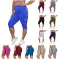 thumbnail image 1 of QATAINLAV Women's Plus Size Biker Yoga Shorts High Waisted Tummy Control Leggings Side Slits Butt Lifting Workout Athletic Gym Shorts Green XXXL, 1 of 8