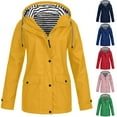 thumbnail image 1 of QATAINLAV Women's Raincoats Waterproof Rain Jacket Outdoor Lightweight Active Hooded Trench Coats Solid Color Zip Up Windbreaker with Pockets Back to School Sales Pink M, 1 of 6