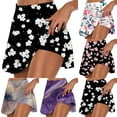 thumbnail image 1 of QATAINLAV Women's Stretchy High Waist Workout Yoga Skorts Casual Pleated Athletic Tennis Skirts Outdoor Floral Print Running Shorts Skirt Ofertas Flash Multicolor XL, 1 of 6