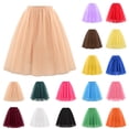 thumbnail image 1 of QATAINLAV Women's Tulle Skirts Elastic High Waist Pleated Layered Mesh Tutu Skirt Flowy A-Line Swing Party Skirts Rose Gold M, 1 of 3