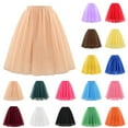 thumbnail image 1 of QATAINLAV Women's Tulle Skirts Elastic High Waist Pleated Layered Mesh Tutu Skirt Flowy A-Line Swing Party Skirts Rose Gold S, 1 of 3