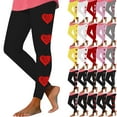 thumbnail image 1 of QATAINLAV Women's Valentines Day Leggings Heart Graphic Print Legging Pants Stretch High Waisted Tummy Control Yoga Pants Full Length Workout Tights Clearance Sale Pink XL, 1 of 7
