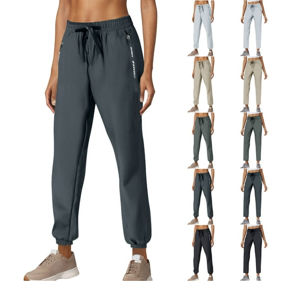 QATAINLAV Womens Beeswan Stretch Pants Summer Quick Dry Breathable Workout Sweatpants Casual Open Bottom Straight Leg Plus Size Hiking Pants Dark Gray XL Sales for Today