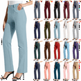 thumbnail image 1 of QATAINLAV Womens Dress Pants Stretchy Office Casual Straight Leg Work Pants Soid Color Slim Fit Yoga Pant with Pockets Navy XXL, 1 of 9