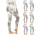 thumbnail image 1 of QATAINLAV Womens Butt Lift Workout Yoga Leggings Tummy Control Compression Running Tight Pants Tie Dye Prints High Waisted Legging Trousers Sales Today Army Green M, 1 of 7