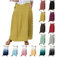 thumbnail image 1 of QATAINLAV Womens Casual Pleated A-Line Swing Maxi Skirts with Pockets Boho Vacation Loose High Waist Long Skirts Beach Outfits, Green, XXXXL, Gifts for Girls, 1 of 6