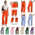 thumbnail image 1 of QATAINLAV Womens Drawstring Cargo Wide Leg Sweatpants with Pockets Outdoor Business Casual Solid Work Trousers Orange M, 1 of 8