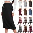 thumbnail image 1 of QATAINLAV Plaid Skirts for Women High Waist A-Line Maxi Skirt Christams Casual Holiday Outfits Orange M, 1 of 8
