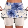 thumbnail image 1 of QATAINLAV Womens Golf Skorts Skirts Trendy Printed High Waisted Tennis Skirt Gym Yoga Sports Bottoming Skirts Oversized Milk Silk Soft Culottes Multicolor M, 1 of 5