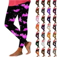 thumbnail image 1 of QATAINLAV Womens Halloween Leggings Cute Graphic Tight Yoga Pants Casual High Waisted Full Length Legging Trousers Teen Girls Clothes Orange S, 1 of 7
