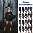 thumbnail image 1 of QATAINLAV Womens High Waisted Leggings for Women Halloween Striped Stretchy Yoga Pants Fall Full Length Casual Tights Green XL, 1 of 10