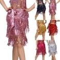 thumbnail image 1 of QATAINLAV Womens Latin Dance Hip Scarf with Tassels Belly Tango Dance Skirt Fringe Sequins Wrap Skirts Festival Clothing Blue, 1 of 10