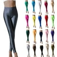 thumbnail image 1 of QATAINLAV Womens Shiny Leggings Casual High Waisted Full Length Yoga Pants Workout Dancewear Legging Trousers Green S Birthday Gifts, 1 of 4