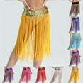 thumbnail image 1 of QATAINLAV Womens Sparkly Sequin Tassel Skirts Belly Dance Hip Scarf Festival Fringe Wrap Skirts, Purple,, 1 of 4