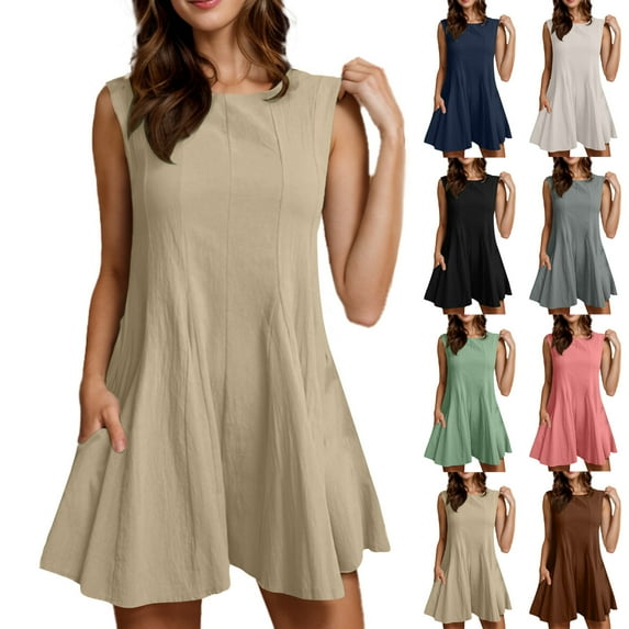 QATAINLAV Womens Summer Backless Rompers Dresses Sleeveless Flowy Short Jumpsuits Linen Beach Onesie Tank Shorts Casual Dressy Vacation Outfits Black S Prime Today